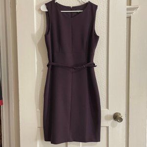 Ann Taylor Purple Sheath Dress with Belt